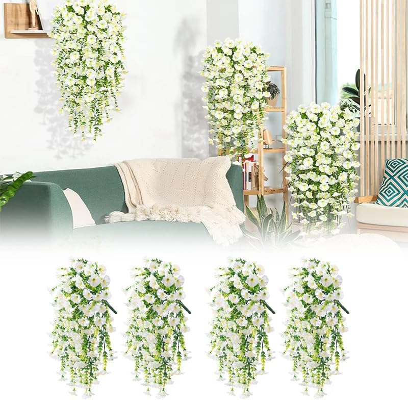 6 Pack Outdoor Artificial Flowers (Light Pink)