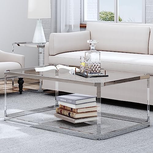Glass Coffee Table (Chrome-new)