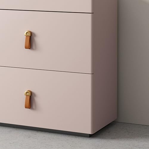 Nightstand with Glass Top (Pale Pink)