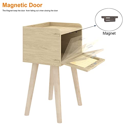 Nightstand Set of 2 (Natural / Boho Style)