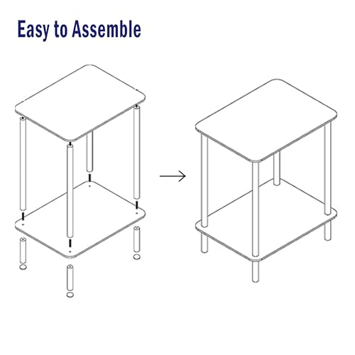 Tempered Glass Side Table (Transparent / 2 tier Normal)