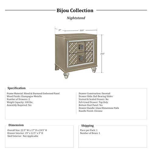 Bijou Nightstand (Nightstand / Nightstand)