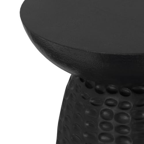 Boyd 16" Wide Solid Wood Round End Table in Black (Black / 16 inch)