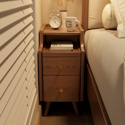 Small Nightstand with Drawers (1 Pc(walnut) / 15.74''D*11.81''W*19.68''H)
