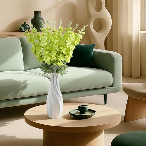 16Pcs Green Delphinium Artificial Flower 33.5'' Bells of Ireland Flowers (Light Green)