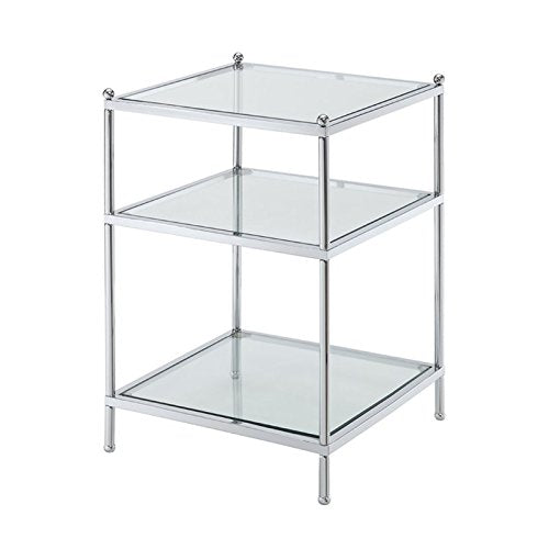 Royal Crest End Table (Chrome / Glass)