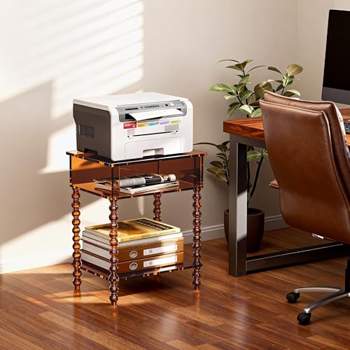 Acrylic Side Table (Dark Brown / Small)