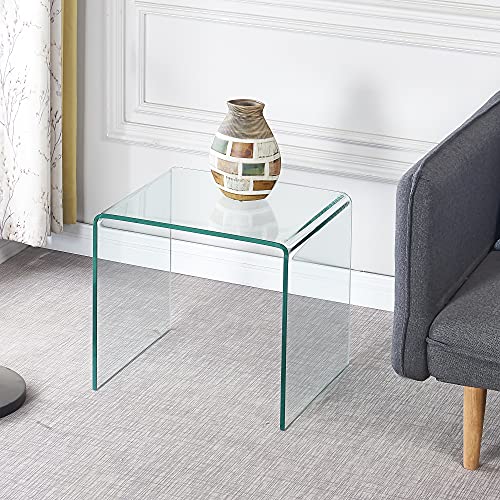 Modern Glass Nightstand End Table