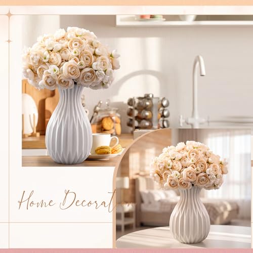 48 Pcs Ranunculus Artificial Flower (Champagne)