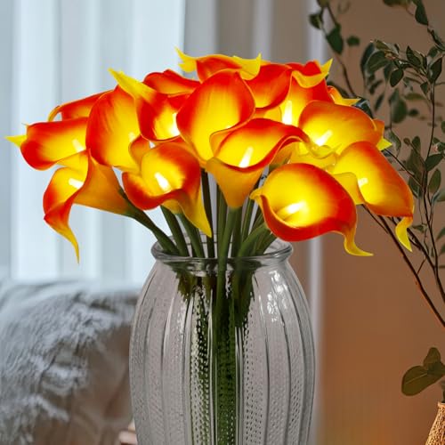 LED Calla Lily Lamp (Orange)