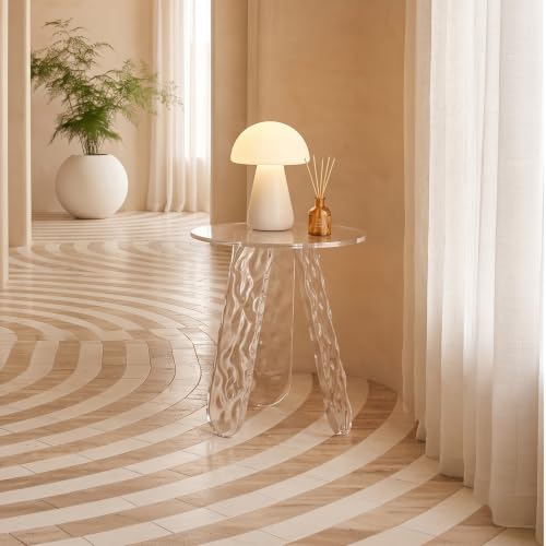 Modern Acrylic Side Table (Crystal Clear)