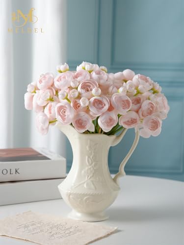 32Pcs Light Pink Ranunculus Artificial Flowers DIY Home Wedding (Light Pink)