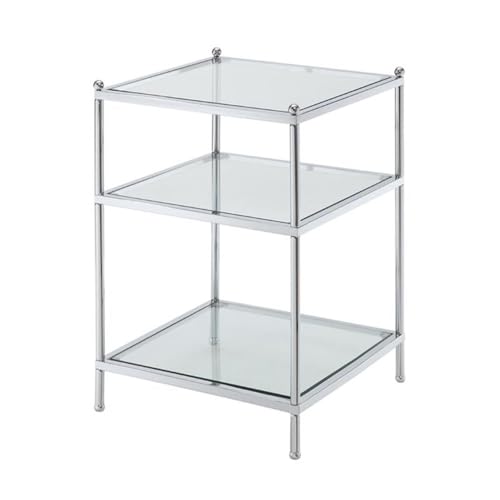 Royal Crest End Table (Chrome / Glass)