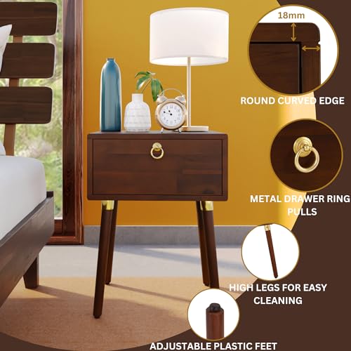 Caden Solid Wood Nightstand (Caden Nightstand / Nightstand / Walnut)