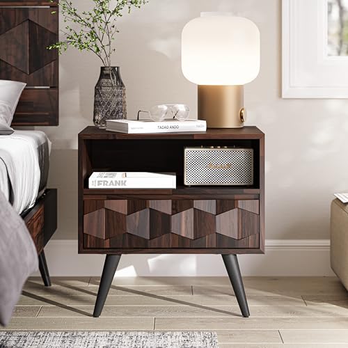 Georgina Wood Nightstand (Georgina Nightstand / Nightstand / Walnut)