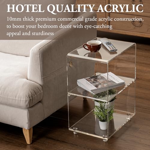 3 Tier Clear Acrylic Table (3 Tier)