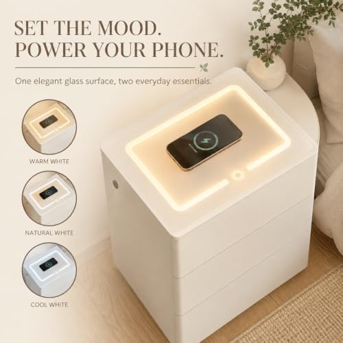 Just UNbox & Enjoy! Smart Nightstand with Wireless Charging
