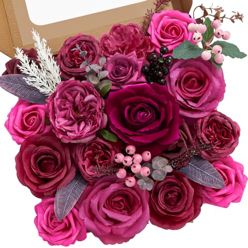 Hot Pink Artificial Flowers (B Hot Pink / 1 Box)