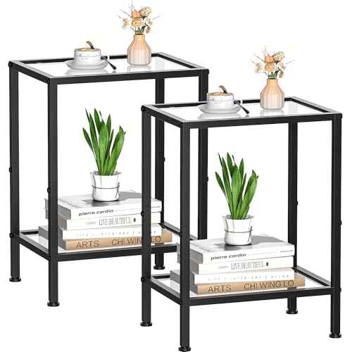 Side Tables Set of 2 (Black)