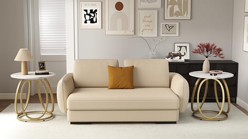 Gold Side Table for Living Room (Light Gold)