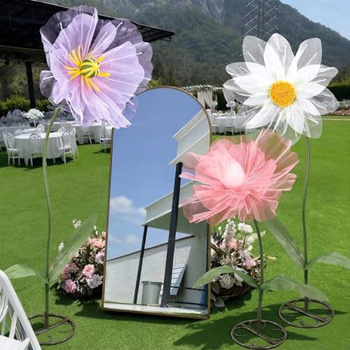 3 Pcs Multicolor Giant Flowers for Decoration with Standing (Multi Color / Classic)