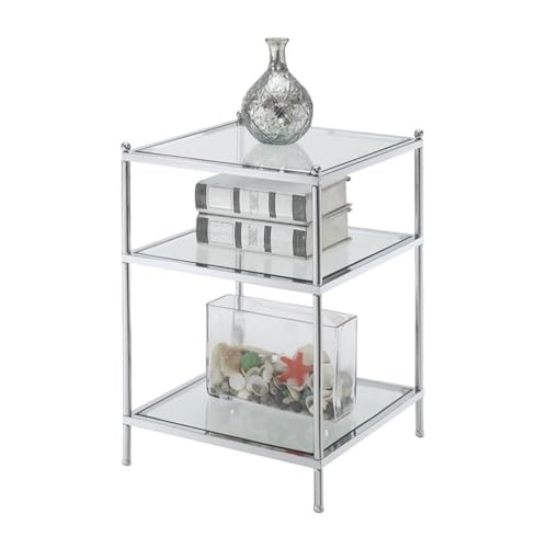 Royal Crest End Table (Chrome / Glass)