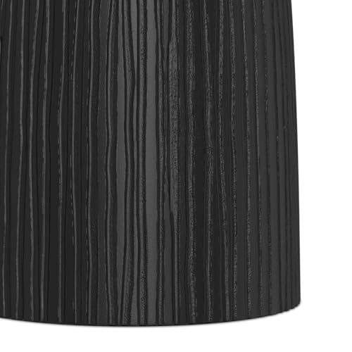 Boyd 13" Wide Solid Wood Round End Table in Black (Black / 13 inch)