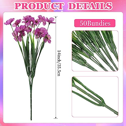 Violet Artificial Flowers (Cluster / Colorful)