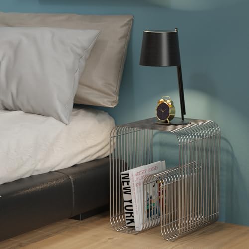 N Shape Retro Side Table (Silver)
