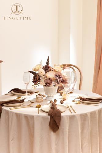 Artificial Rose Flowers Combo (Brown & Nude Color)