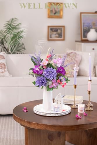 Artificial Flowers Bouquet (Violet & Pink)