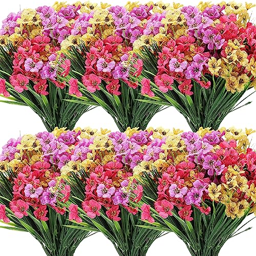 Violet Artificial Flowers (Cluster / Colorful)