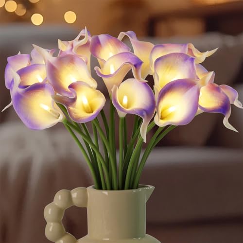 LED Calla Lily Lamp (Light Purple)