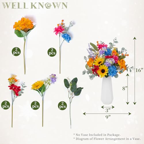 Artificial Flowers Bouquet (Rainbow Colorful Sunflowers)