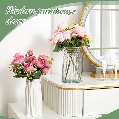 Artificial Peonies Flowers (Light Pink, Dark Pink)