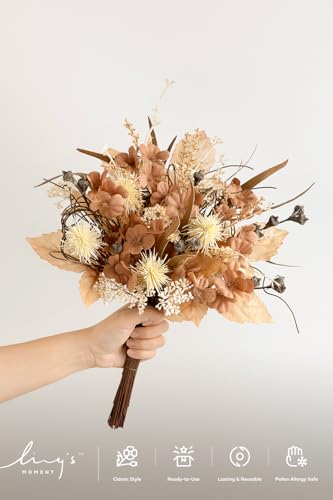 Artificial Greenery Stems Box Set (Brn-walnut Brown & Sand Biege)