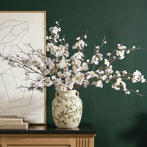 6 PCS Artificial Cherry Blossom Branches Spring Indoor Decoration (A-white)