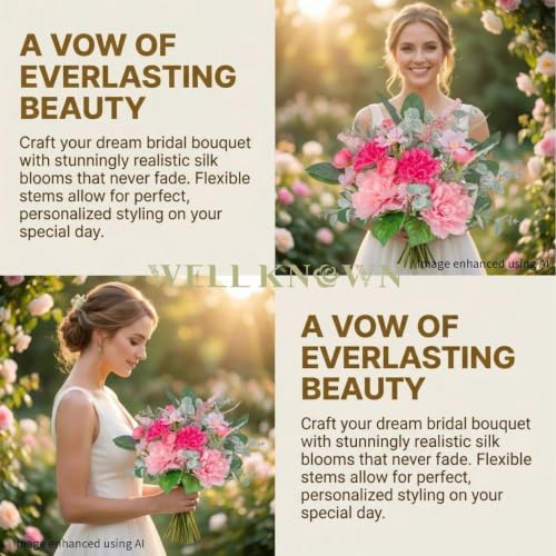 Artificial Flowers Bouquet (Pink & Hot Pink)