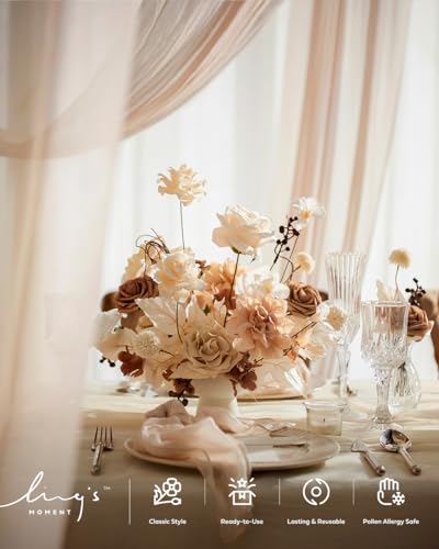 Artificial Greenery Stems Box Set (Brn-tawny Beige & Sand Beige)