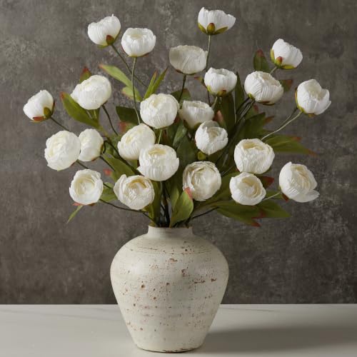 6 Pcs 27.36" Faux Peonies Artificial Flowers for Vase Fake Plants