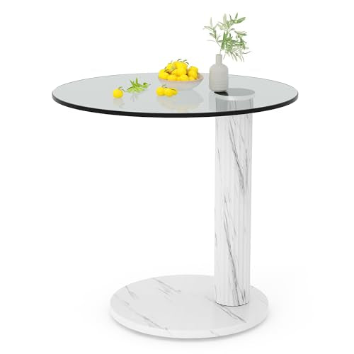 Side Table for Glass (Gray and White-1pcs)
