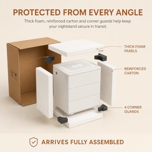 Just UNbox & Enjoy! Smart Nightstand with Wireless Charging