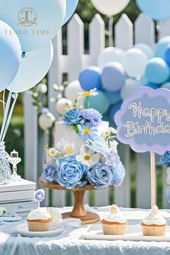 Baby Blue Artificial Flowers Box Combo Wedding Decor (Light Blue)