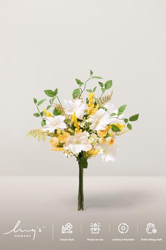 Artificial Faux Greenery Stems 30pcs Yellow Fake Greenery (Ylw-lemonade Yellow)