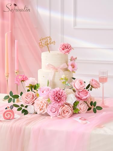 Pink Artificial Flowers (Abby Pink / 1 Box)