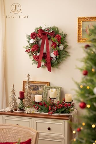 Christmas Artificial Flowers Greenery Combo (Poinsettia)
