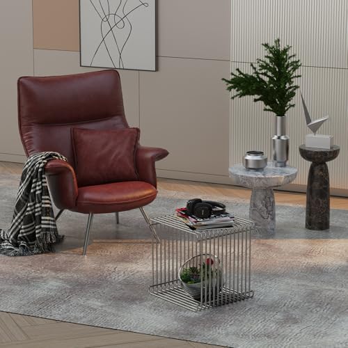 Square Geometry Retro Side Table Prime (Silver)