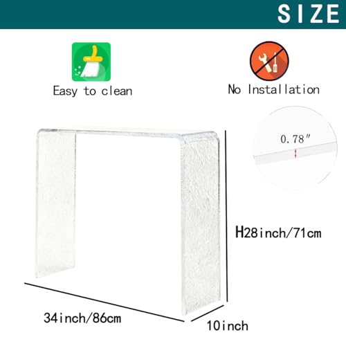 Clear Acrylic Console Table (1 Tier - abrazine)