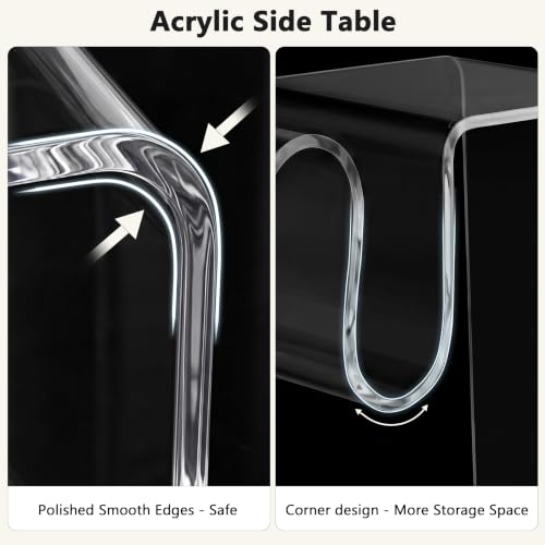 Acrylic Side Table (Crystal Clear-m)