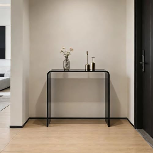 Clear Acrylic Console Table (1 Tier - Black)
